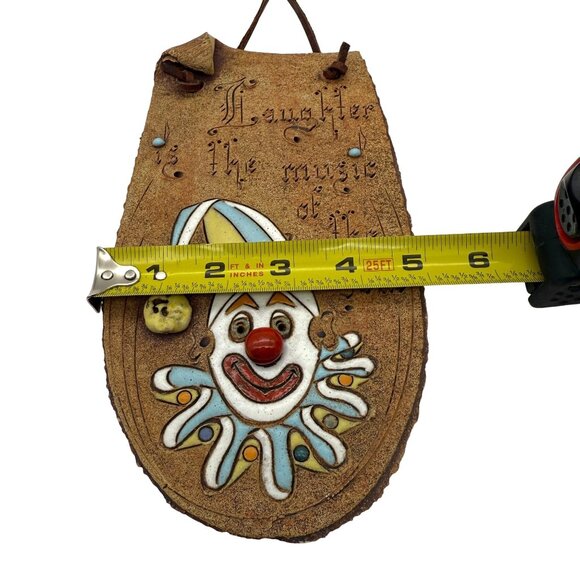Artisan Humorous Clown Wall Plaque Laughter the Music of the Soul Beasley USA - Picture 7 of 7